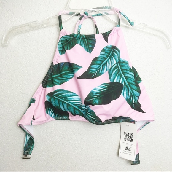 Other - Ekouaer Tropical Halter Bikini Swim Top